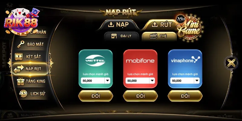 Cách rút tiền rik88 hiệu quả